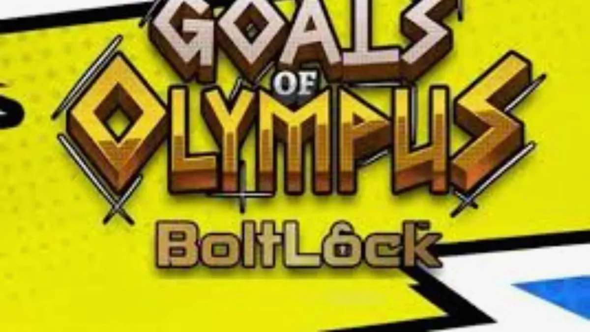 Tampilan visual slot Goals of Olympus BoltLock dengan tema stadion dan mitologi Yunani